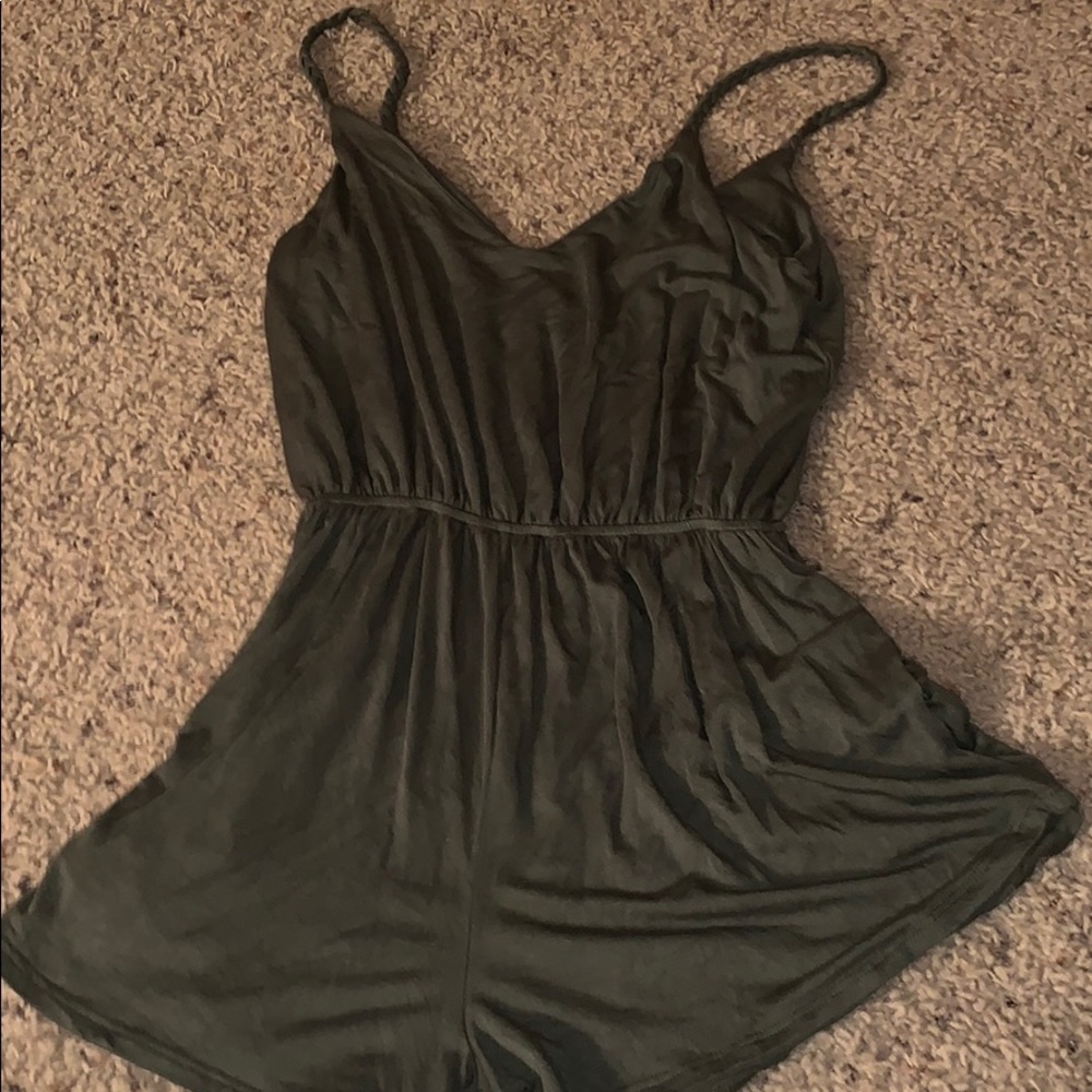 American Threads olive green romper